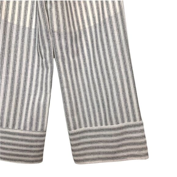 NWT Gilli Wide Leg, Linen Blend Striped Ankle Pants - Picture 9 of 13
